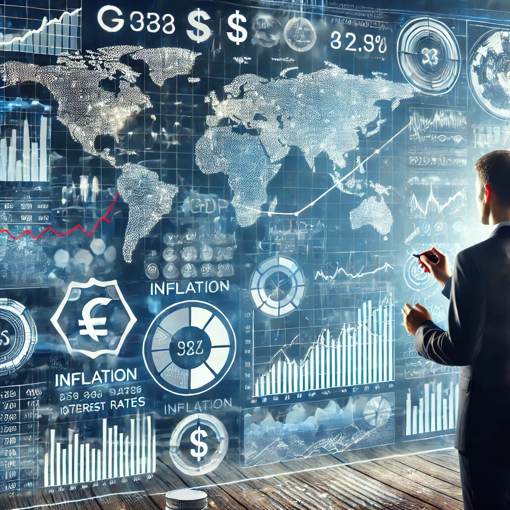 DALL·E 2024-08-16 23.03.24 - An image showing a financial analyst reviewing market indicators on a digital dashboard, with charts and graphs depicting key economic indicators like